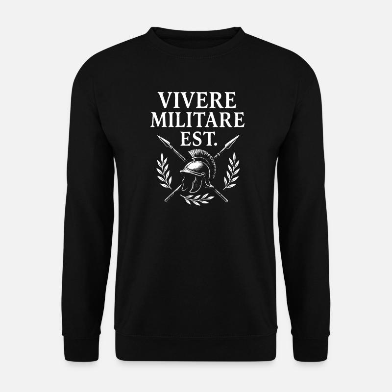Vivere Militare Est Emblem - Unisex Sweatshirt - black