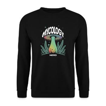 Mycology Nerd Fungi Science Mushroom Scientist - Unisex Sweatshirt - black - Front - Alina (178cm) & Michal (187cm)