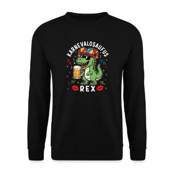 Carnaval Carnaval Drôle Carnaval Spree Rex - Sweat-shirt Unisexe - noir - Devant - Alina (178cm) & Michal (187cm)