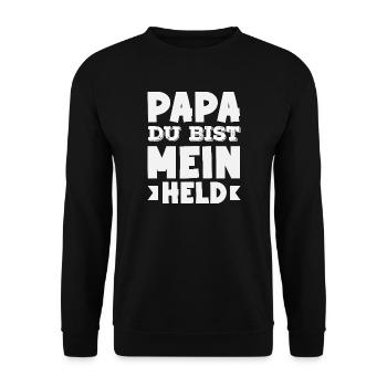 Lustiges Vatertag Geschenk Papa Bier - Unisex Pullover - Schwarz - Vorne - Alina (178cm) & Michal (187cm)