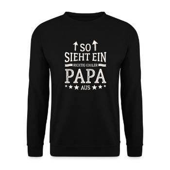 Voici à quoi ressemble un papa cool Meilleur papa - Sweat-shirt Unisexe - noir - Devant - Alina (178cm) & Michal (187cm)