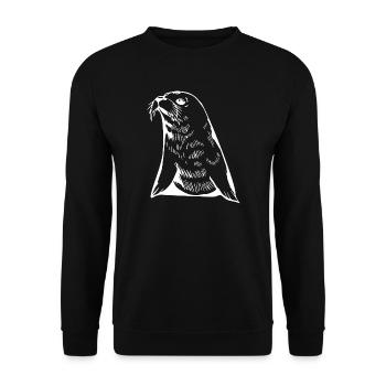 Seal Seal T-shirt Gift Northern Germany - Unisex Sweatshirt - black - Front - Alina (178cm) & Michal (187cm)