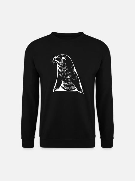 Robbe Seehund Robben Seehunde - Unisex Pullover - Schwarz