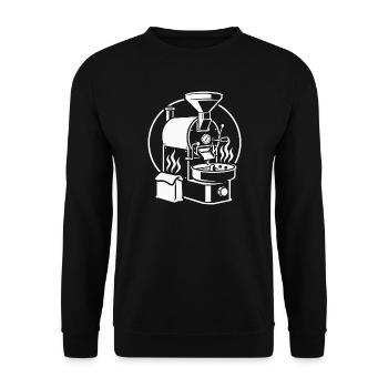 Roaster Line Art Coffee Sketch - Unisex Sweatshirt - black - Front - Alina (178cm) & Michal (187cm)
