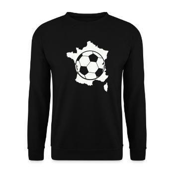 French Football Card - Unisex Sweatshirt - black - Front - Alina (178cm) & Michal (187cm)