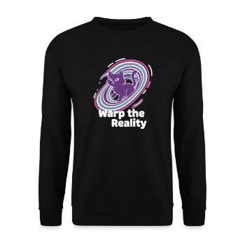 Tourbillon du portail du chat violet - Sweat-shirt Unisexe - noir - Devant - Alina (178cm) & Michal (187cm)