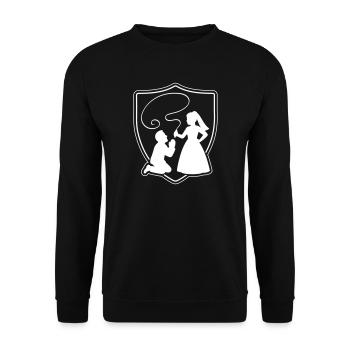 Hochzeit Brautpaar Ehepaar Silhouette - Unisex Pullover - Schwarz - Vorne - Alina (178cm) & Michal (187cm)