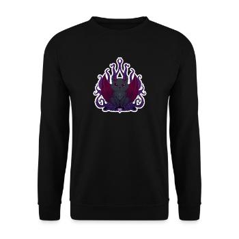 DemonCat - Unisex Pullover - Schwarz - Vorne - Alina (178cm) & Michal (187cm)