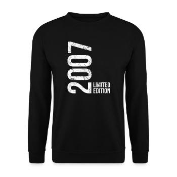 19. Geburtstag Junge Mädchen 19 Jahre 2007 Lustig  - Unisex Pullover - Schwarz - Vorne - Alina (178cm) & Michal (187cm)