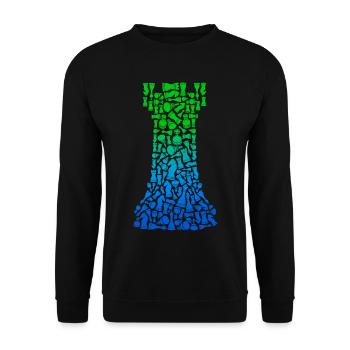 Jeu d’échecs Pièces d’échecs Joueur d’échecs - Sweat-shirt Unisexe - noir - Devant - Alina (178cm) & Michal (187cm)