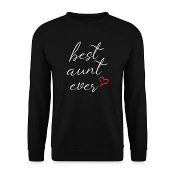 Best Aunt Ever - Unisex Sweatshirt - black - Front - Alina (178cm) & Michal (187cm)