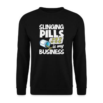 Pharmacist Pharmaceutical Technical - Unisex Sweatshirt - black - Front - Alina (178cm) & Michal (187cm)