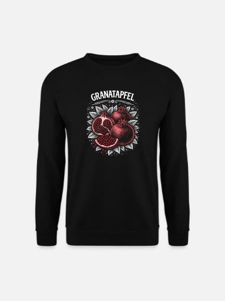 Pomegranate Contrast Print Red Berries - Unisex Sweatshirt - black