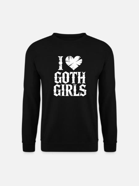 J’aime les filles gothiques - Sweat-shirt Unisexe - noir