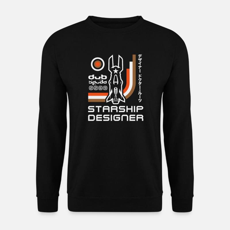 Designer des Retro-Raketenraumschiffs - Unisex Pullover - Schwarz