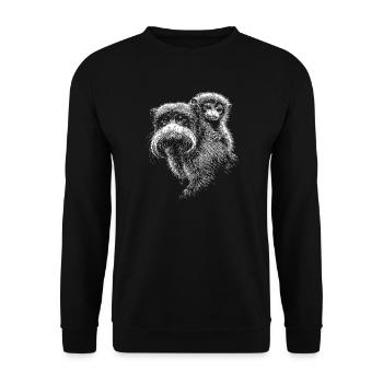 Tamarin - Unisex Sweatshirt - black - Front - Alina (178cm) & Michal (187cm)