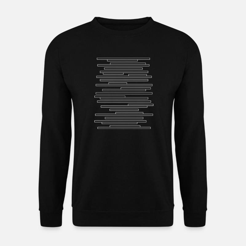 Lines Wave Geometric Pattern - Unisex Sweatshirt - black