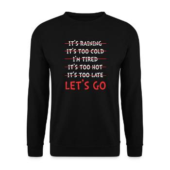 Workaholic Sayings - Unisex Sweatshirt - black - Front - Alina (178cm) & Michal (187cm)