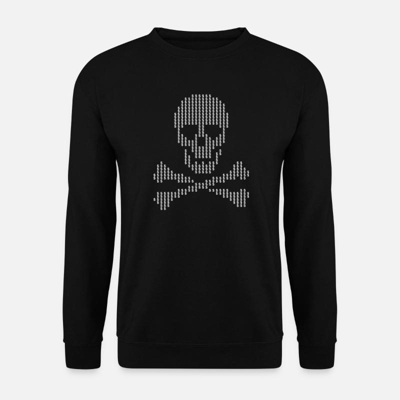 Skull Glyph Dot Crossbones - Unisex Sweatshirt - black
