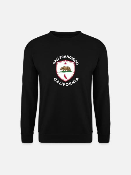California Bear Flag Emblem - Unisex Sweatshirt - black