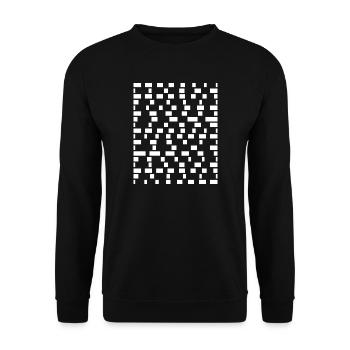 Pixel Grid Monochrome - Unisex Sweatshirt - black - Front - Alina (178cm) & Michal (187cm)