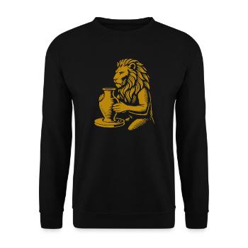 Maître potier Lion d’or - Sweat-shirt Unisexe - noir - Devant - Alina (178cm) & Michal (187cm)
