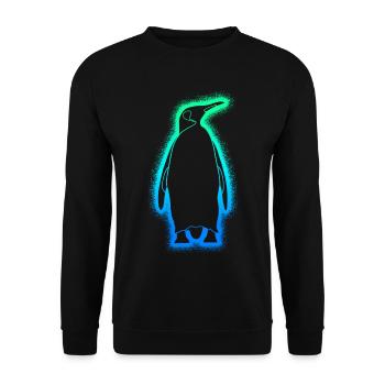 Pinguine Jungen Herren Kinder Pinguin - Unisex Pullover - Schwarz - Vorne - Alina (178cm) & Michal (187cm)