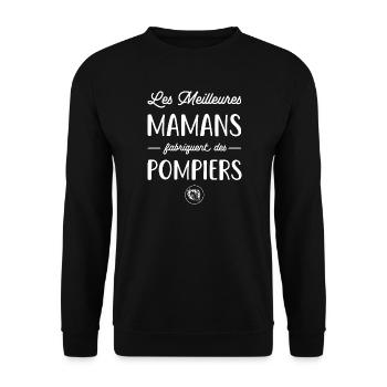 Les meilleures mamans fabriquent des pompiers - Sweat-shirt Unisexe - noir - Devant - Alina (178cm) & Michal (187cm)