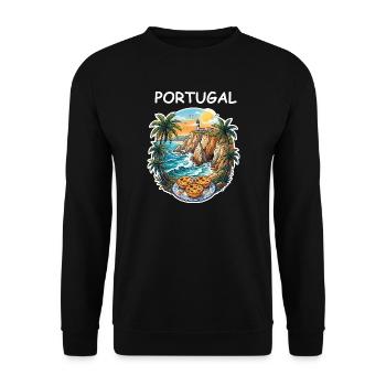 Falaises du Portugal - Sweat-shirt Unisexe - noir - Devant - Alina (178cm) & Michal (187cm)