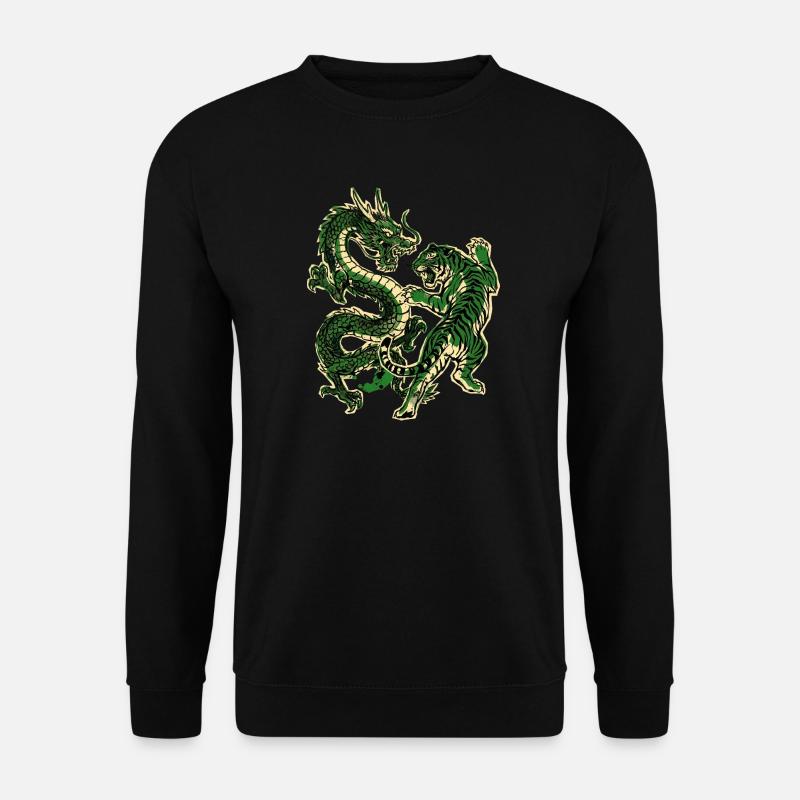 Chinesischer Drache Tiger - Unisex Pullover - Schwarz