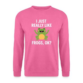 J’aime beaucoup les grenouilles Design - Sweat-shirt Unisexe - rose - Devant