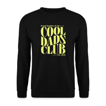 Cool Dads Club - Dad-to-be 2026 Gift - Unisex Sweatshirt - black - Front - Alina (178cm) & Michal (187cm)