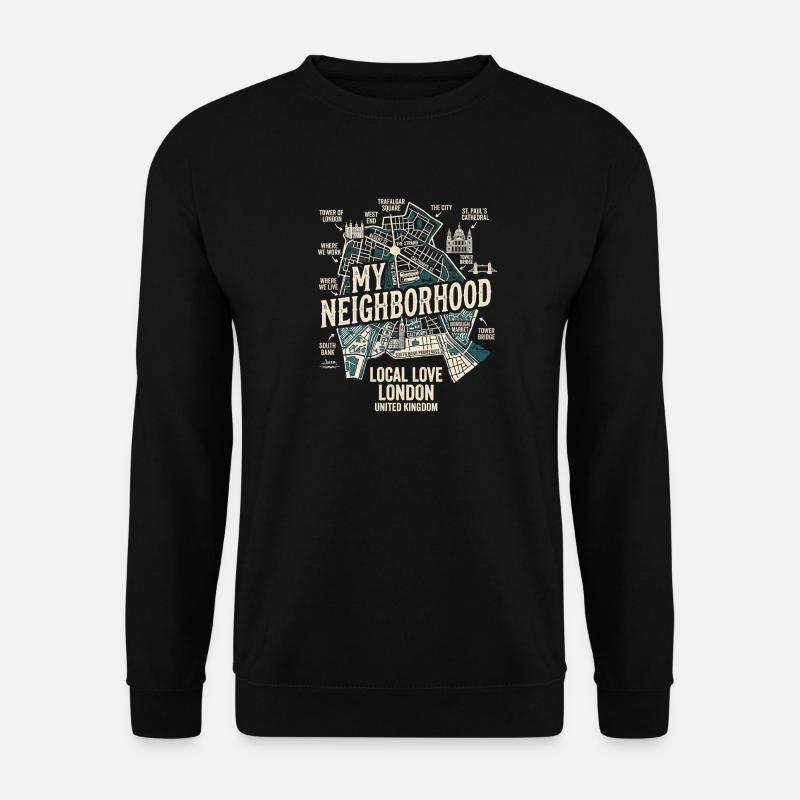 Londres : mon quartier - Sweat-shirt Unisexe - noir
