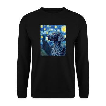 Deutsch Kurzhaar - Unisex Pullover - Schwarz - Vorne - Alina (178cm) & Michal (187cm)