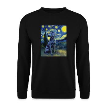 Labrador Retriever - Sweat-shirt Unisexe - noir - Devant - Alina (178cm) & Michal (187cm)