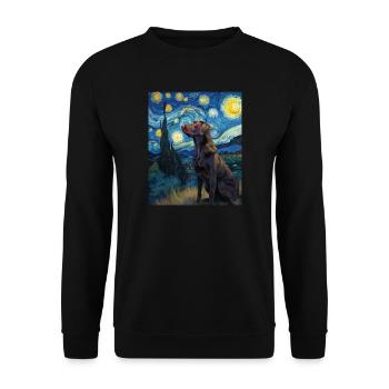 Labrador Retriever - Sweat-shirt Unisexe - noir - Devant - Alina (178cm) & Michal (187cm)