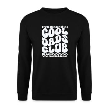 Cool Dads Club - Papa Vatertag Geschenk - Unisex Pullover - Schwarz - Vorne - Alina (178cm) & Michal (187cm)