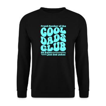 Cool Dads Club - Papa Vatertag Geschenk - Unisex Pullover - Schwarz - Vorne - Alina (178cm) & Michal (187cm)