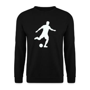 Football Sport Silhouette - Unisex Sweatshirt - black - Front - Alina (178cm) & Michal (187cm)