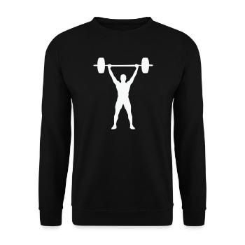 Haltérophilie Silhouette Entraînement avec poids - Sweat-shirt Unisexe - noir - Devant - Alina (178cm) & Michal (187cm)