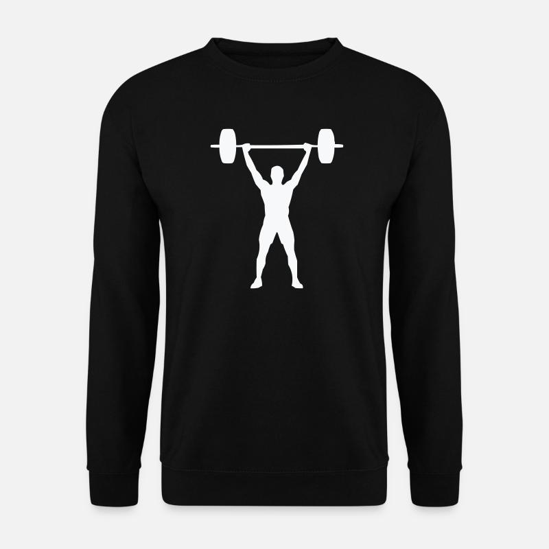 Weightlifting Silhouette Weight Training - Unisex Sweatshirt - black