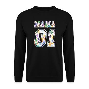 Mom, Mother's Day Gift, Mommy - Unisex Sweatshirt - black - Front - Alina (178cm) & Michal (187cm)