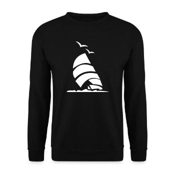 Capitaine de voilier - Sweat-shirt Unisexe - noir - Devant - Alina (178cm) & Michal (187cm)