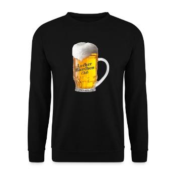 Lecker Bierchen Club - Bier Bierglas Biertrinker - Unisex Pullover - Schwarz - Vorne - Alina (178cm) & Michal (187cm)