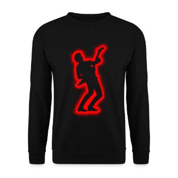 Guitariste Hommes, Enfants, Garçons, Guitare - Sweat-shirt Unisexe - noir - Devant - Alina (178cm) & Michal (187cm)