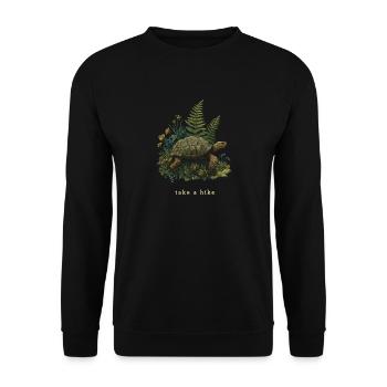 take a hike - Unisex Sweatshirt - black - Front - Alina (178cm) & Michal (187cm)