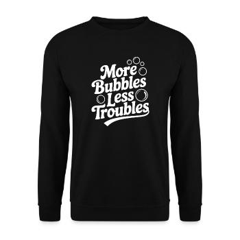 Plus de bulles, moins de problèmes - Sweat-shirt Unisexe - noir - Devant - Alina (178cm) & Michal (187cm)