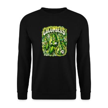 Gurke - Unisex Pullover - Schwarz - Vorne - Alina (178cm) & Michal (187cm)