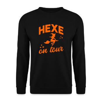 Hexe on Tour - Unisex Pullover - Schwarz - Vorne - Alina (178cm) & Michal (187cm)