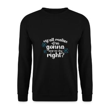 Mama Muttertag Geschenkidee Schwanger - Unisex Pullover - Schwarz - Vorne - Alina (178cm) & Michal (187cm)